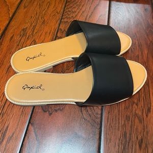 New in box Qupid Black Sandals